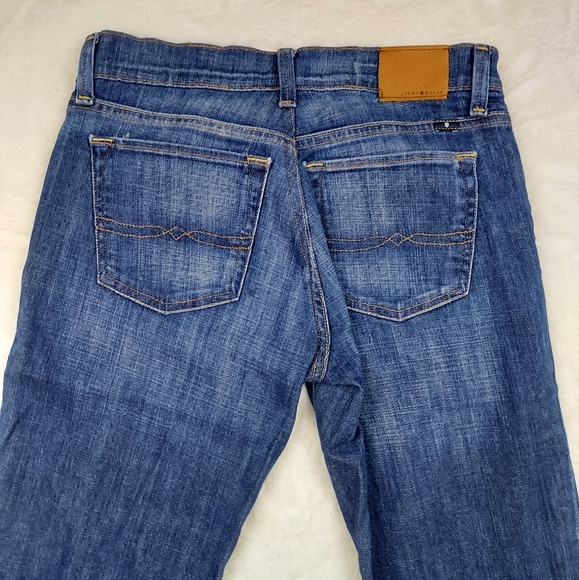 Lucky Brand Sweet Crop Mid Rise Blue Cropped Jeans Hayward Size 27 - Picture 6 of 14